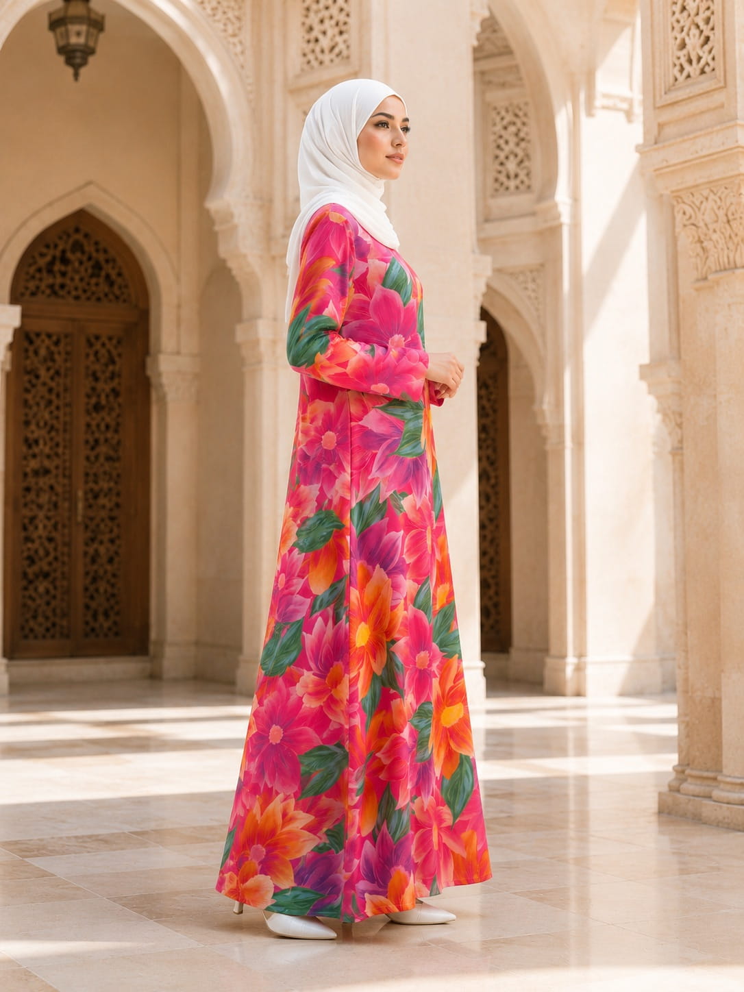 Printed Crepe Abaya AYP-667