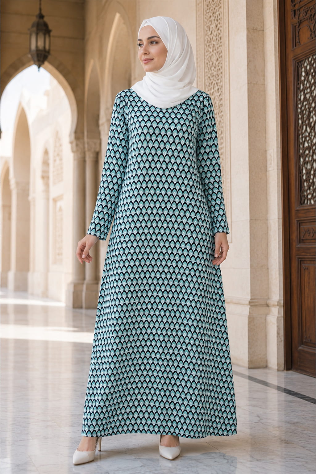 Printed Crepe Abaya AYP-668