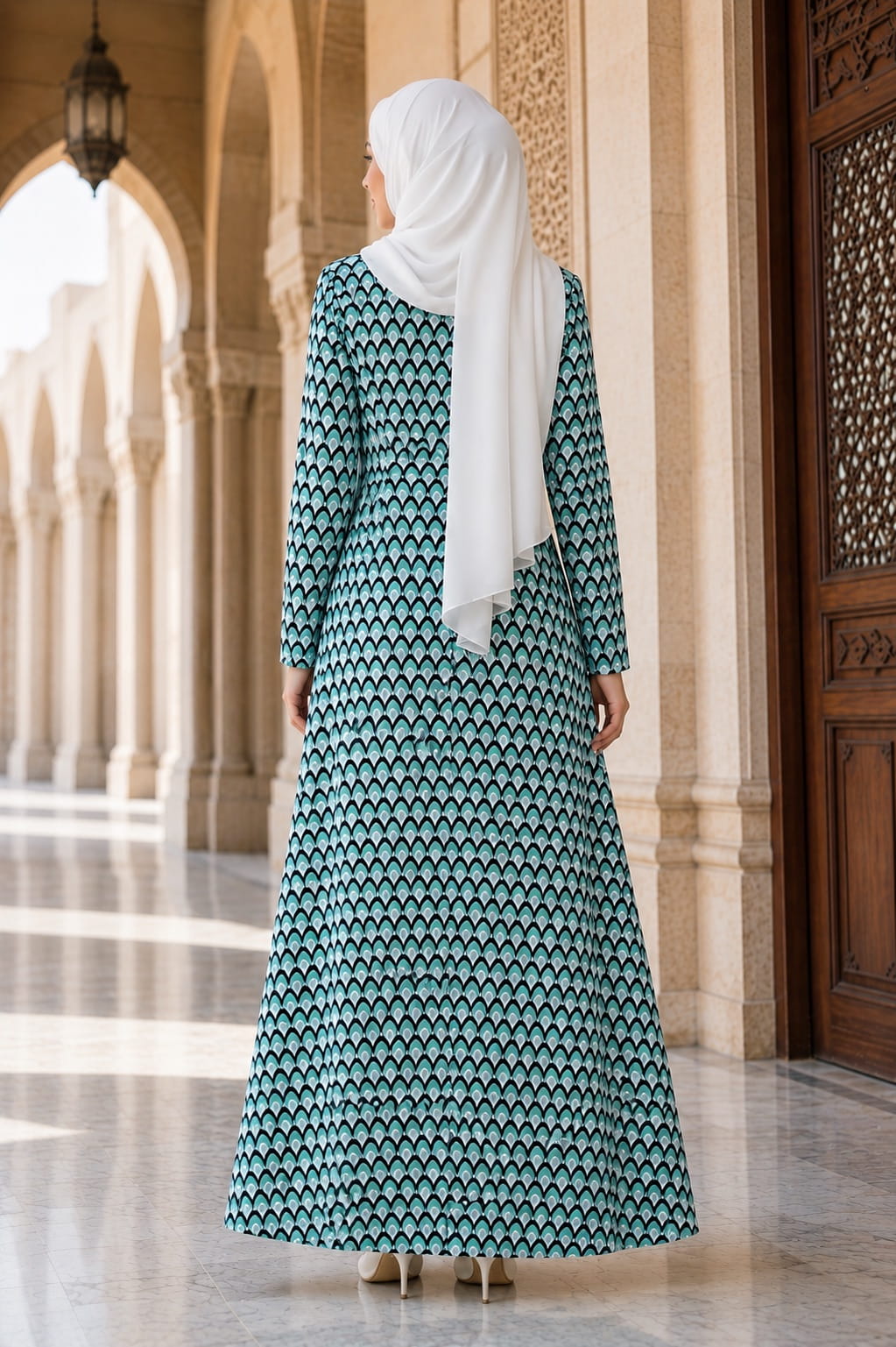 Printed Crepe Abaya AYP-668