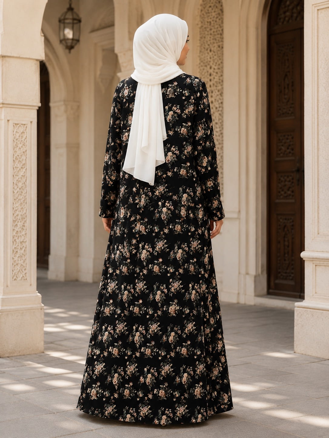 Printed Crepe Abaya AYP-669