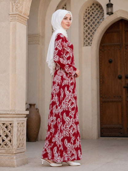 Printed Crepe Abaya AYP-670