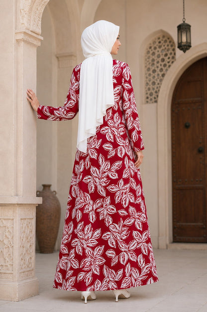 Printed Crepe Abaya AYP-670