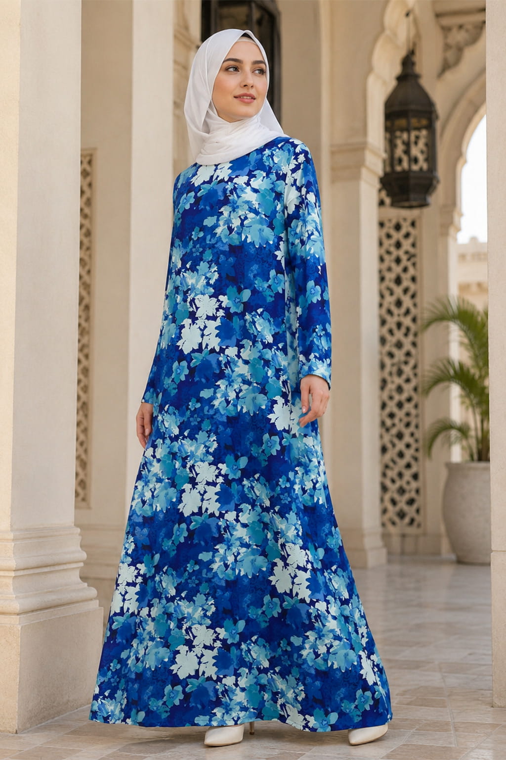 Printed Crepe Abaya AYP-671