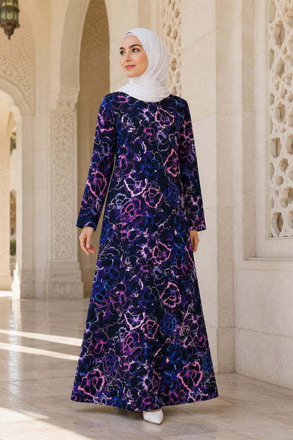 Printed Crepe Abaya AYP-672