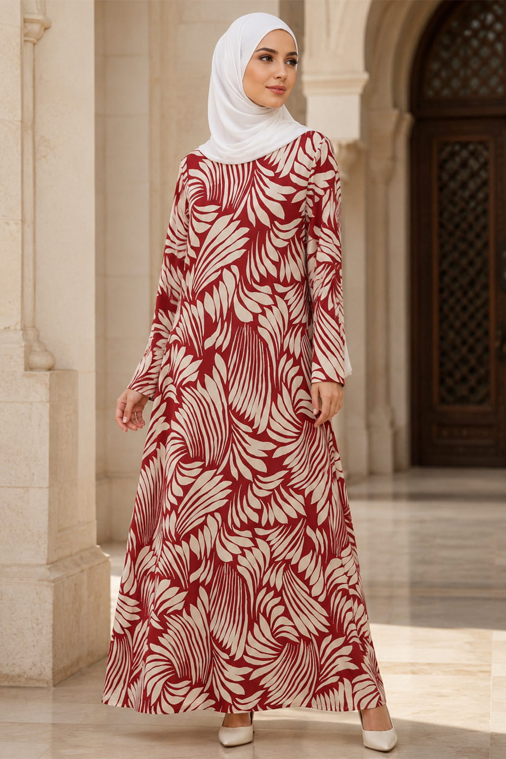 Printed Crepe Abaya AYP-673