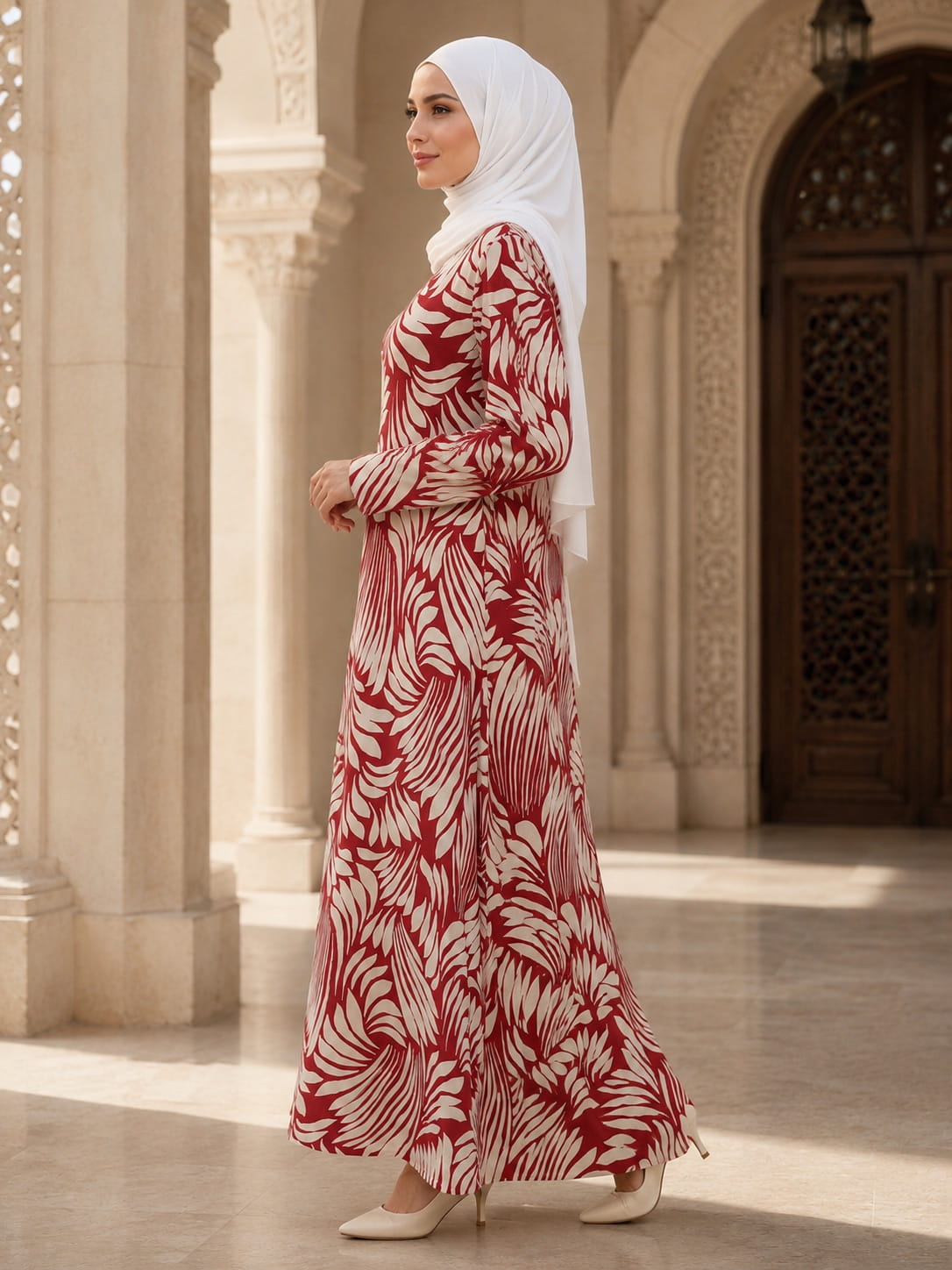Printed Crepe Abaya AYP-673