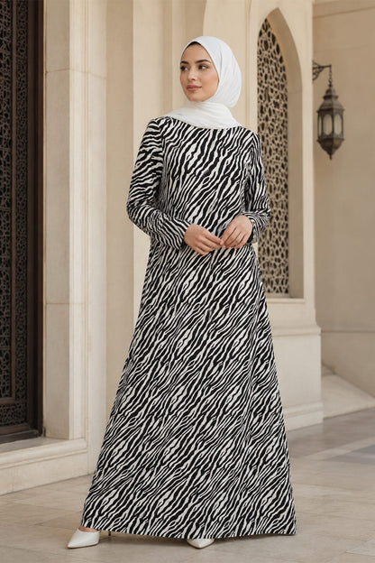 Printed Crepe Abaya AYP-675