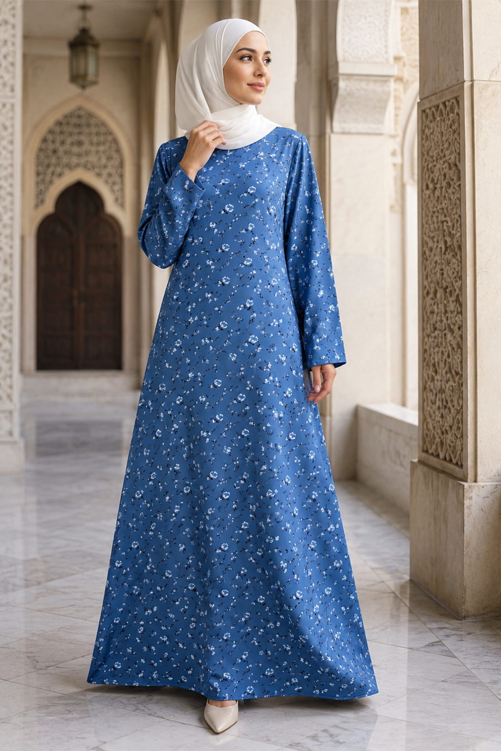 Printed Crepe Abaya AYP-676