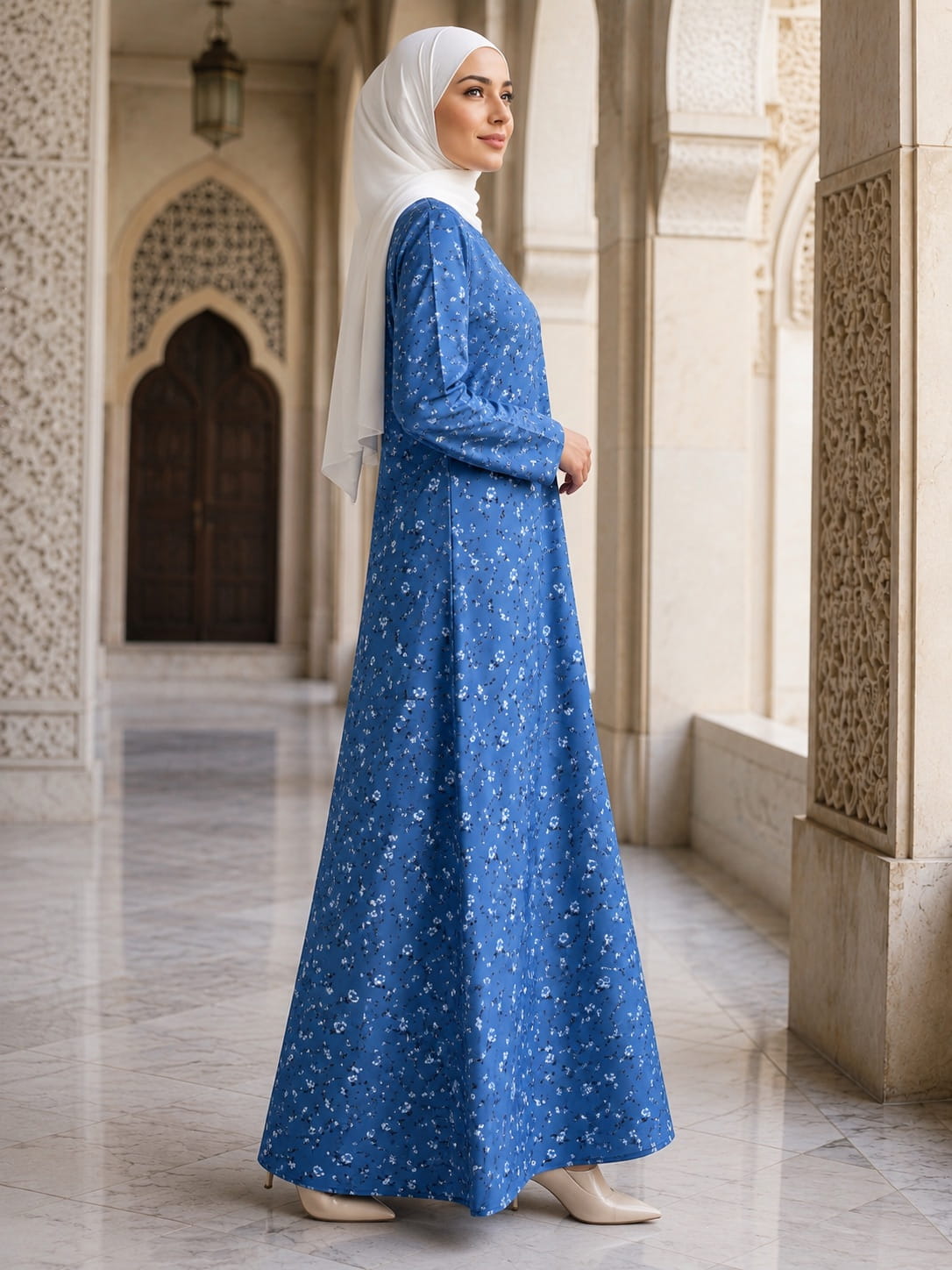 Printed Crepe Abaya AYP-676
