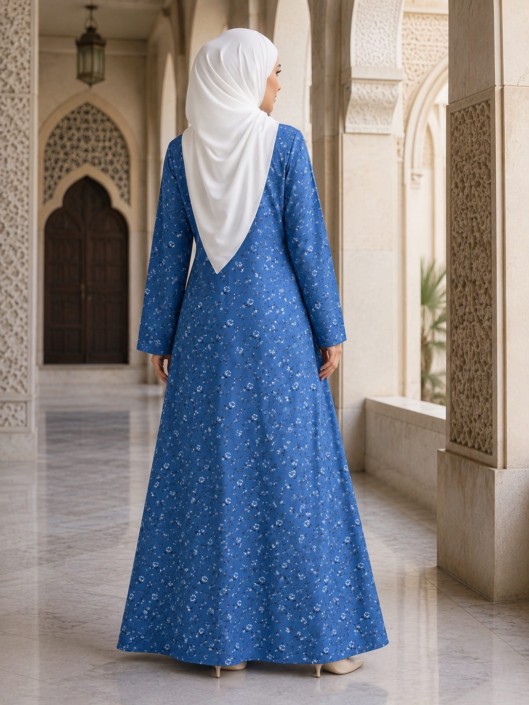 Printed Crepe Abaya AYP-676