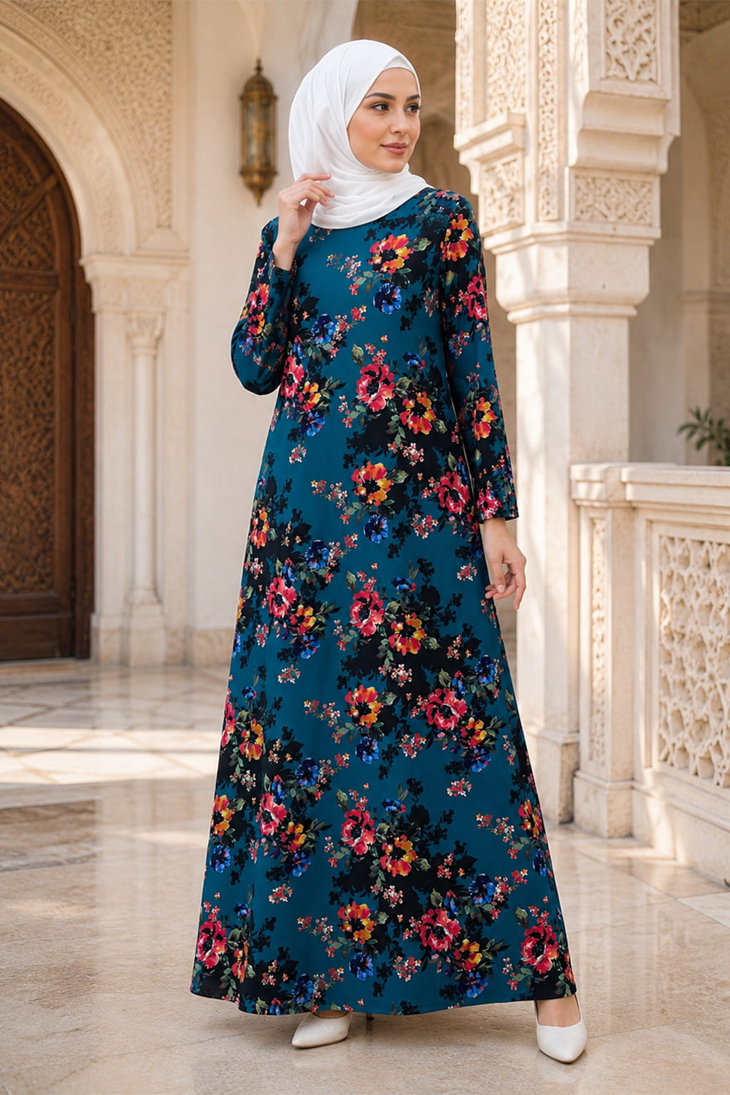 Printed Crepe Abaya AYP-677