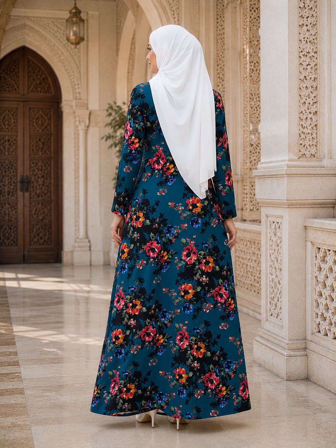 Printed Crepe Abaya AYP-677