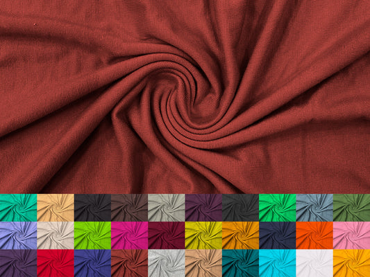 Rayon Spandex Jersey Knit Fabric, 64" Wide, 220 GSM, Per Yard