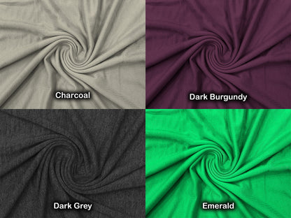 Rayon Spandex Jersey Knit Fabric, 64" Wide, 220 GSM, Per Yard
