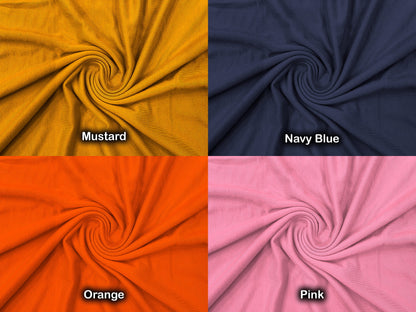 Rayon Spandex Jersey Knit Fabric, 64" Wide, 220 GSM, Per Yard