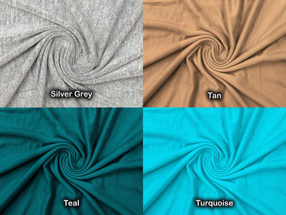 Rayon Spandex Jersey Knit Fabric, 64" Wide, 220 GSM, Per Yard
