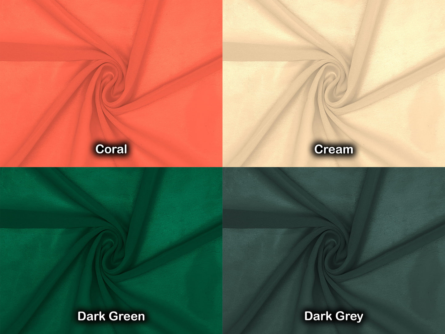 Polyester Georgette Fabric, 40" Wide, 70 GSM, Per Yard