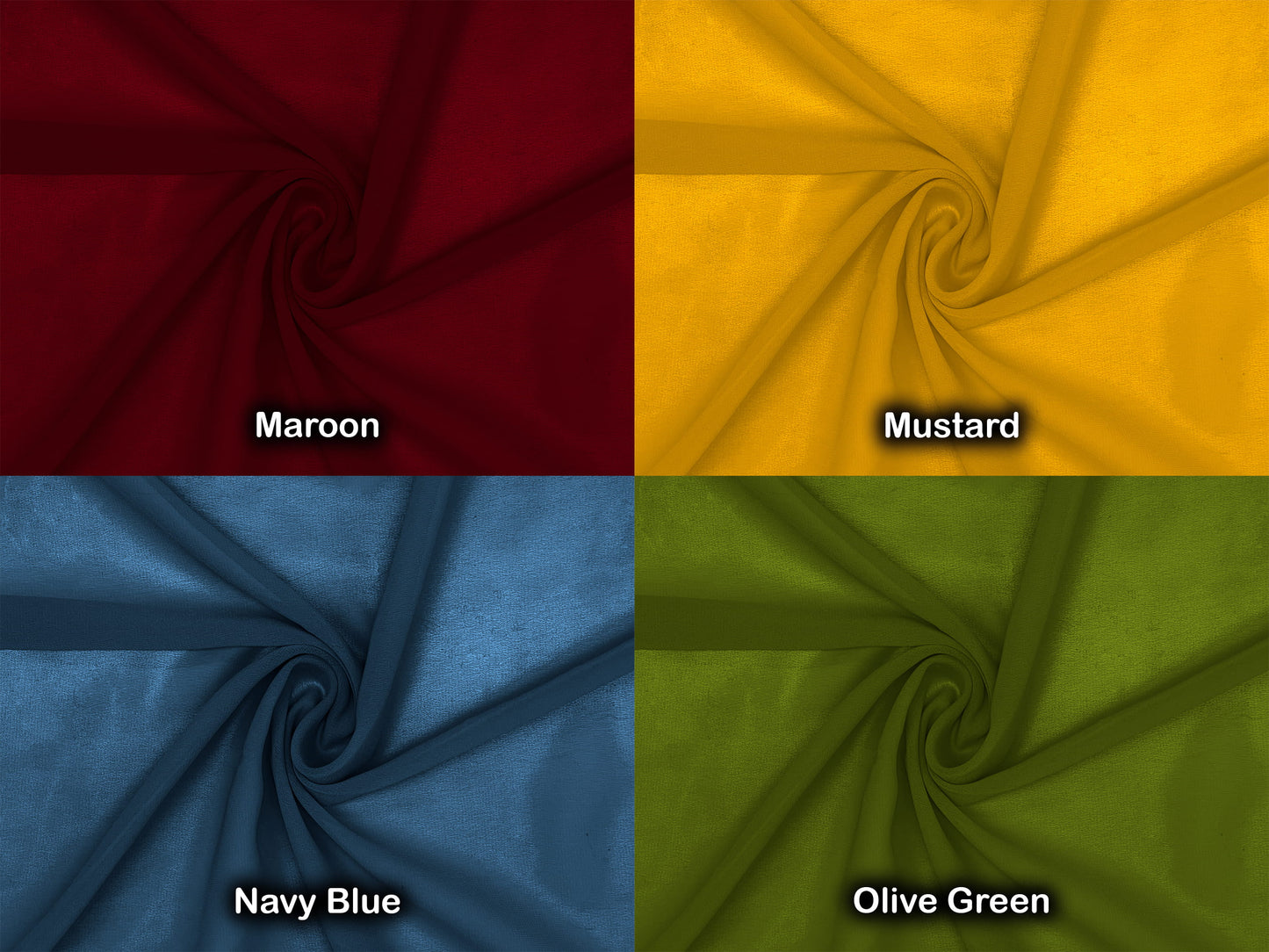 Polyester Georgette Fabric, 40" Wide, 70 GSM, Per Yard