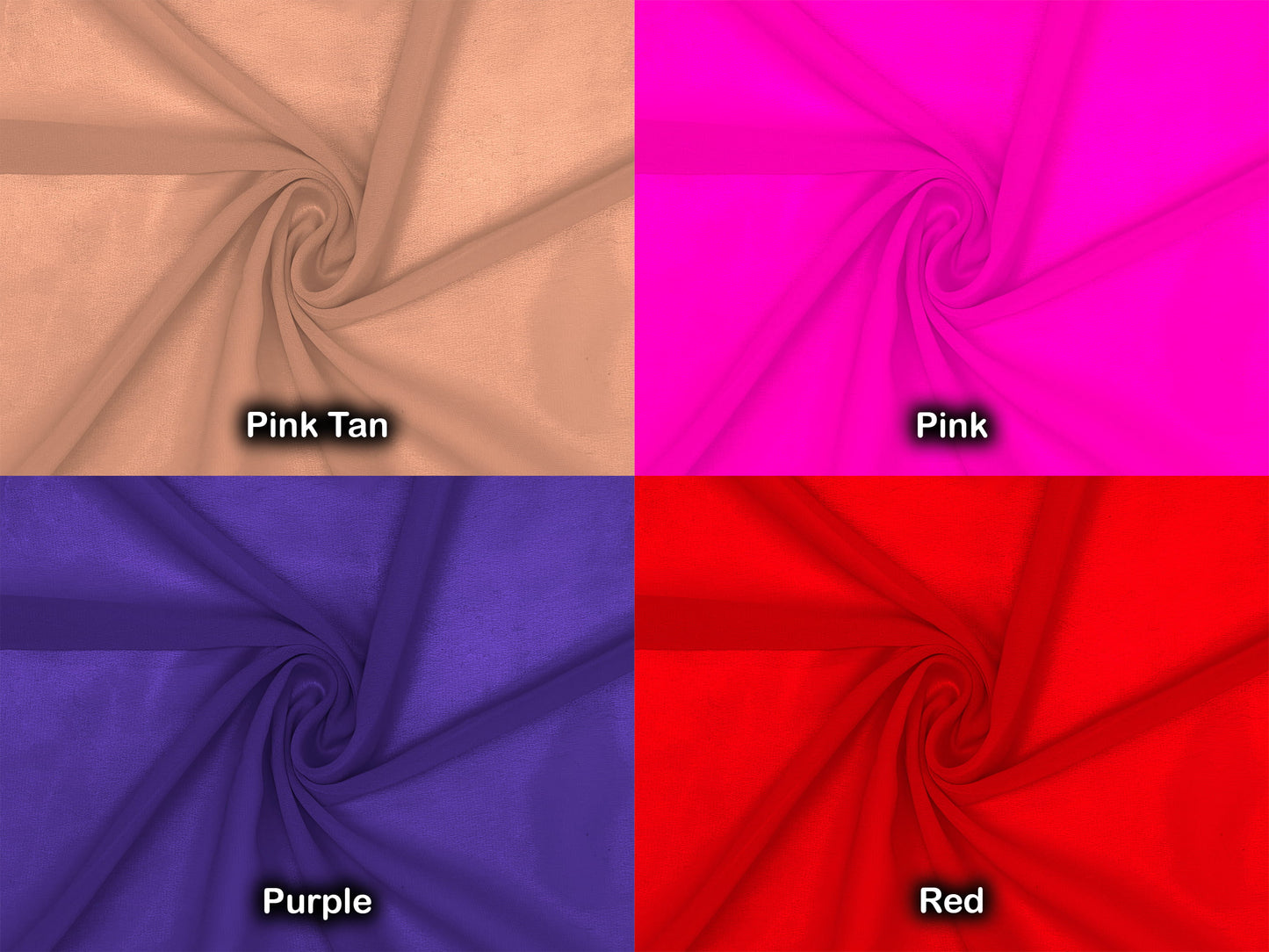 Polyester Georgette Fabric, 40" Wide, 70 GSM, Per Yard