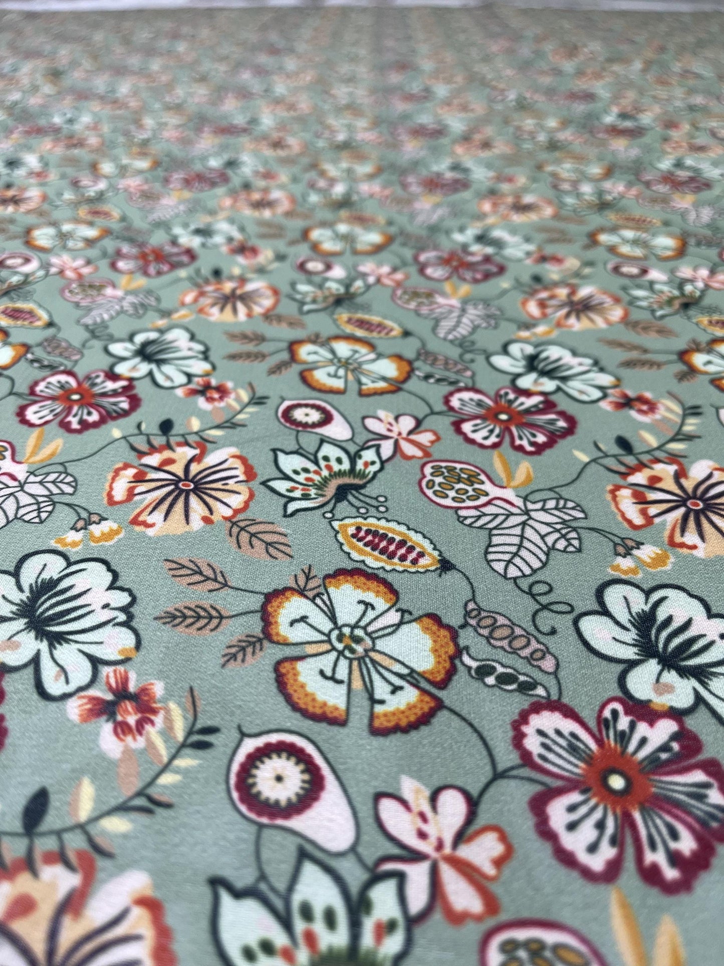 Printed Georgette Polyester Fabric, Woven, 70 GSM, Breathable, 42" Wide, Per Yard, AYG-070, Floral