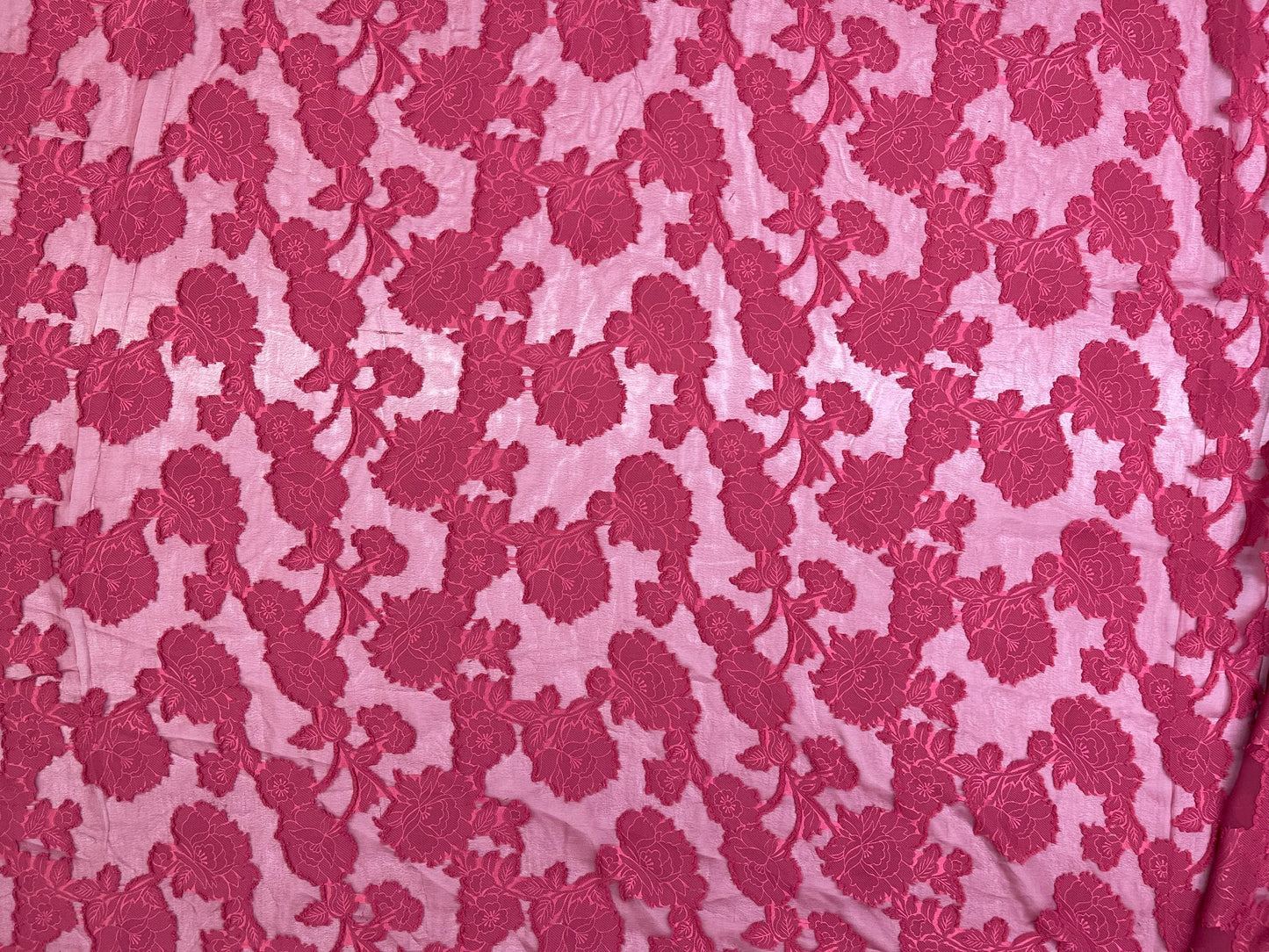 Printed Georgette Polyester Fabric, Woven, 70 GSM, Breathable, 42" Wide, Per Yard, AYG-050, Brasso Red Print