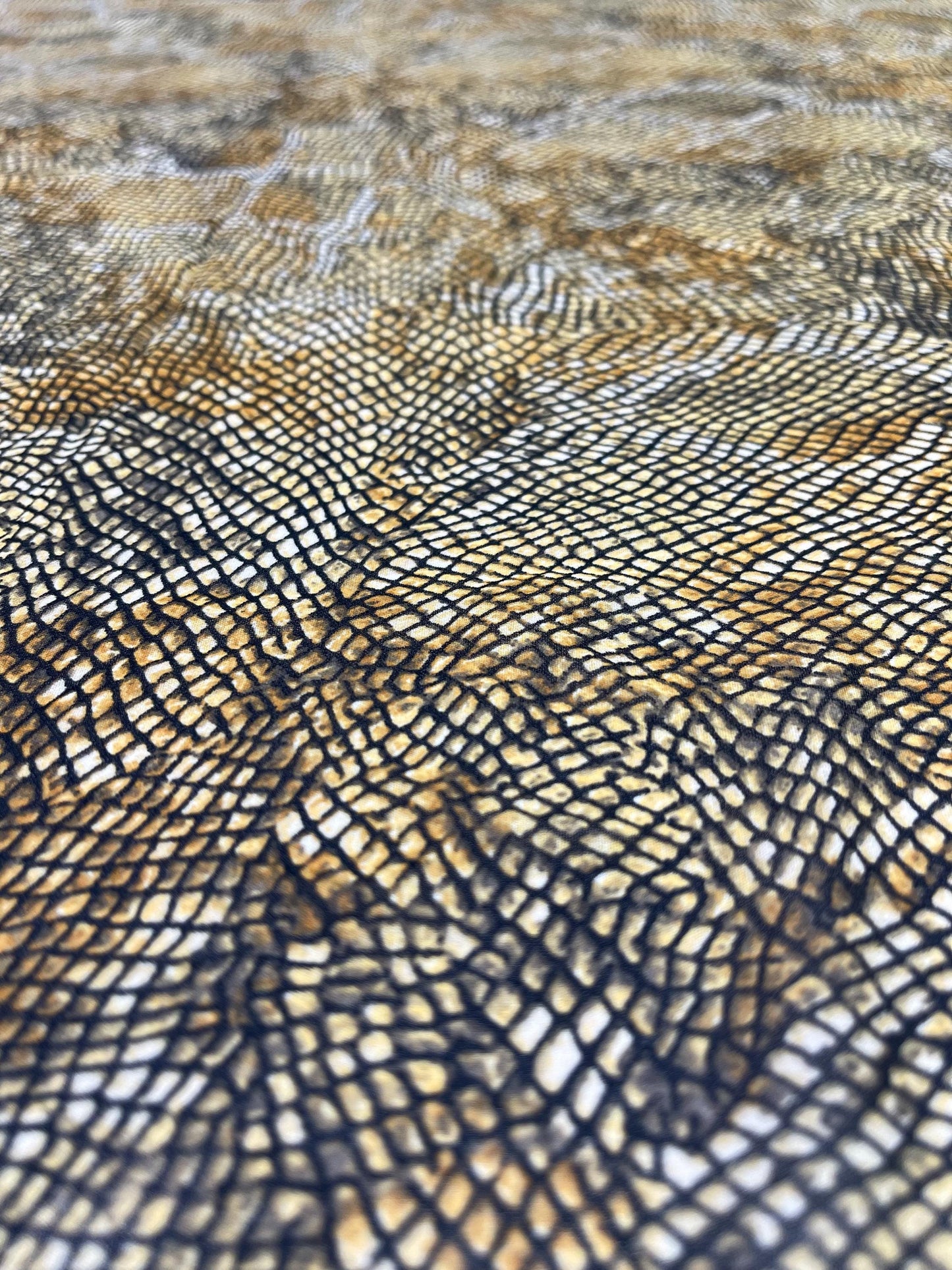Printed Georgette Polyester Fabric, Woven, 70 GSM, Breathable, 42" Wide, Per Yard, AYG-064, Animal Print