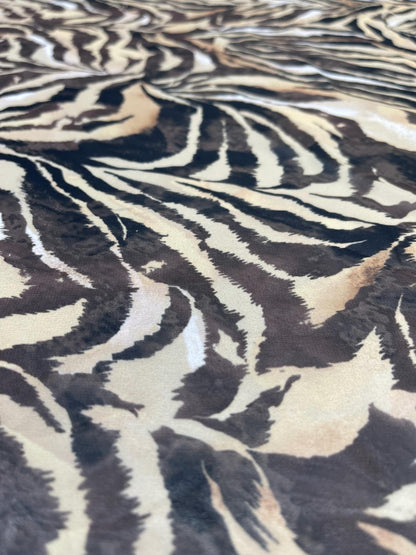 Printed Georgette Polyester Fabric, Woven, 70 GSM, Breathable, 42" Wide, Per Yard, AYG-049, Animal Print