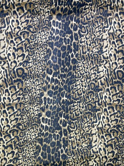 Printed Georgette Polyester Fabric, Woven, 70 GSM, Breathable, 42" Wide, Per Yard, AYG-022, Animal Print