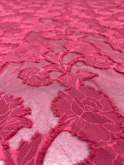 Printed Georgette Polyester Fabric, Woven, 70 GSM, Breathable, 42" Wide, Per Yard, AYG-050, Brasso Red Print