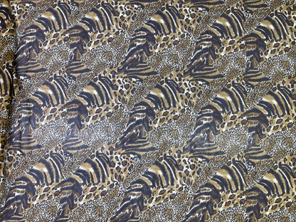 Printed Georgette Polyester Fabric, Woven, 70 GSM, Breathable, 42" Wide, Per Yard, AYG-011, Animal Print