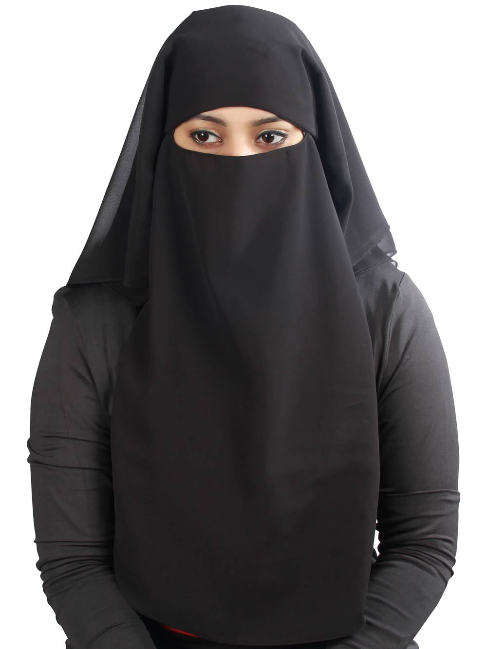 Buy 3 Layers Niqab In Soft Georgette Online MyBatua