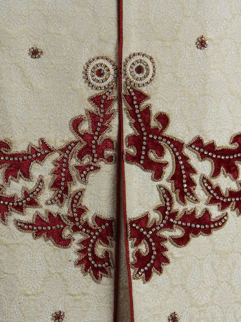 Designer Attractive Cream Sherwani