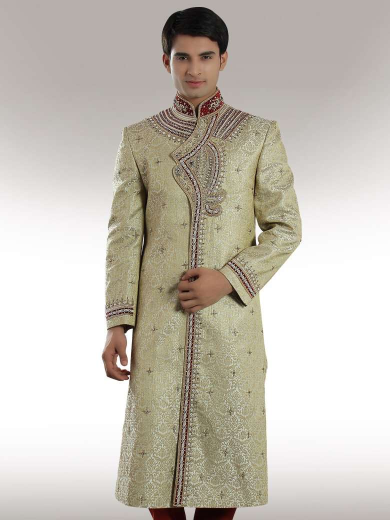 Umair Cream Sherwani