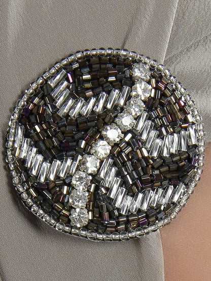 Zig-Zag Design Brooch Pin Cum Clip