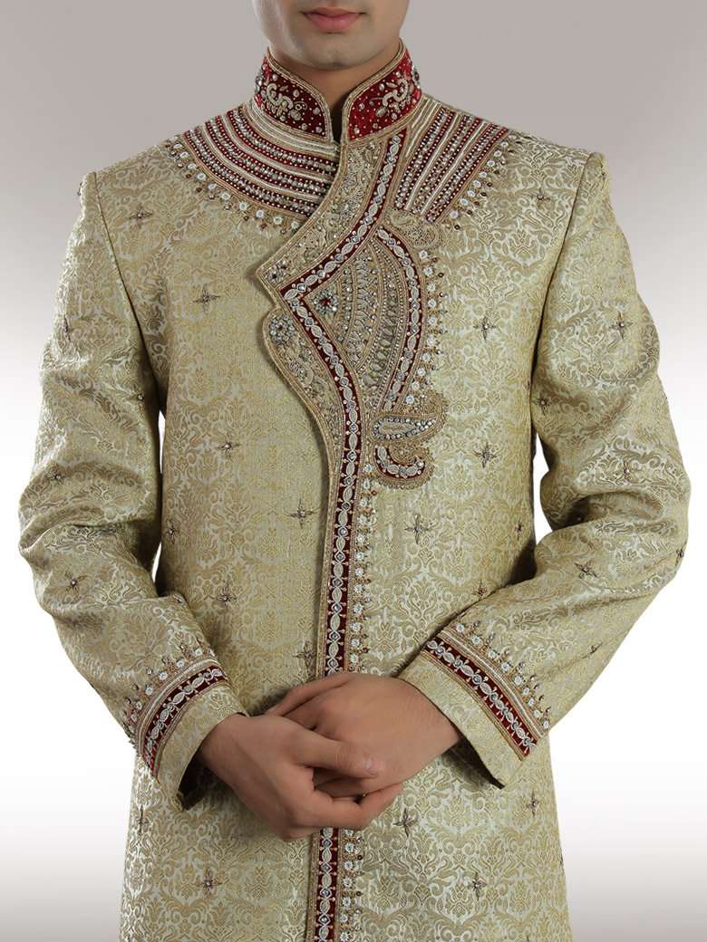 Umair Cream Sherwani