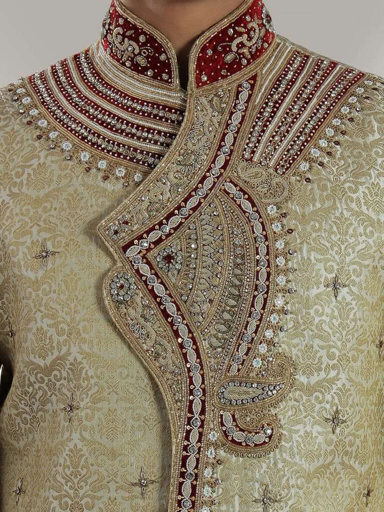 Umair Cream Sherwani