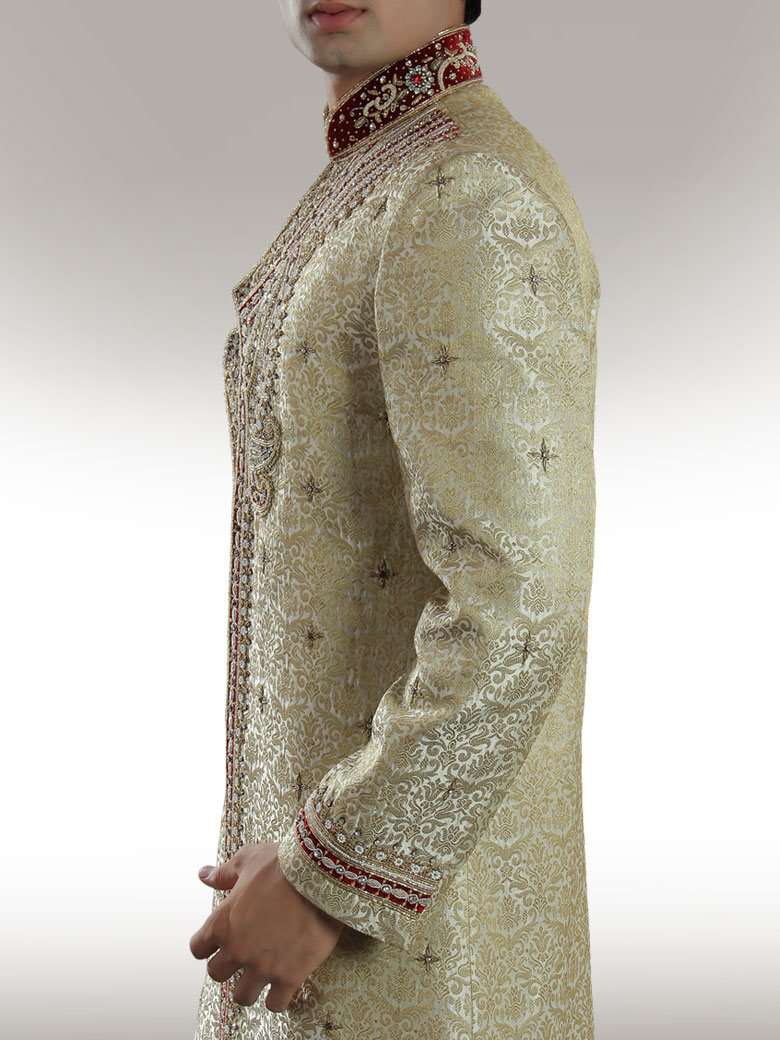 Umair Cream Sherwani