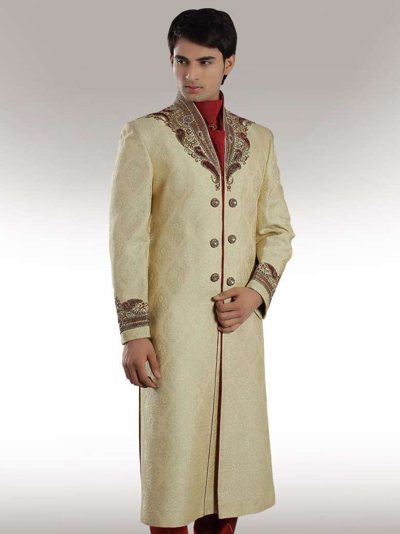 Decent Beige Sherwani