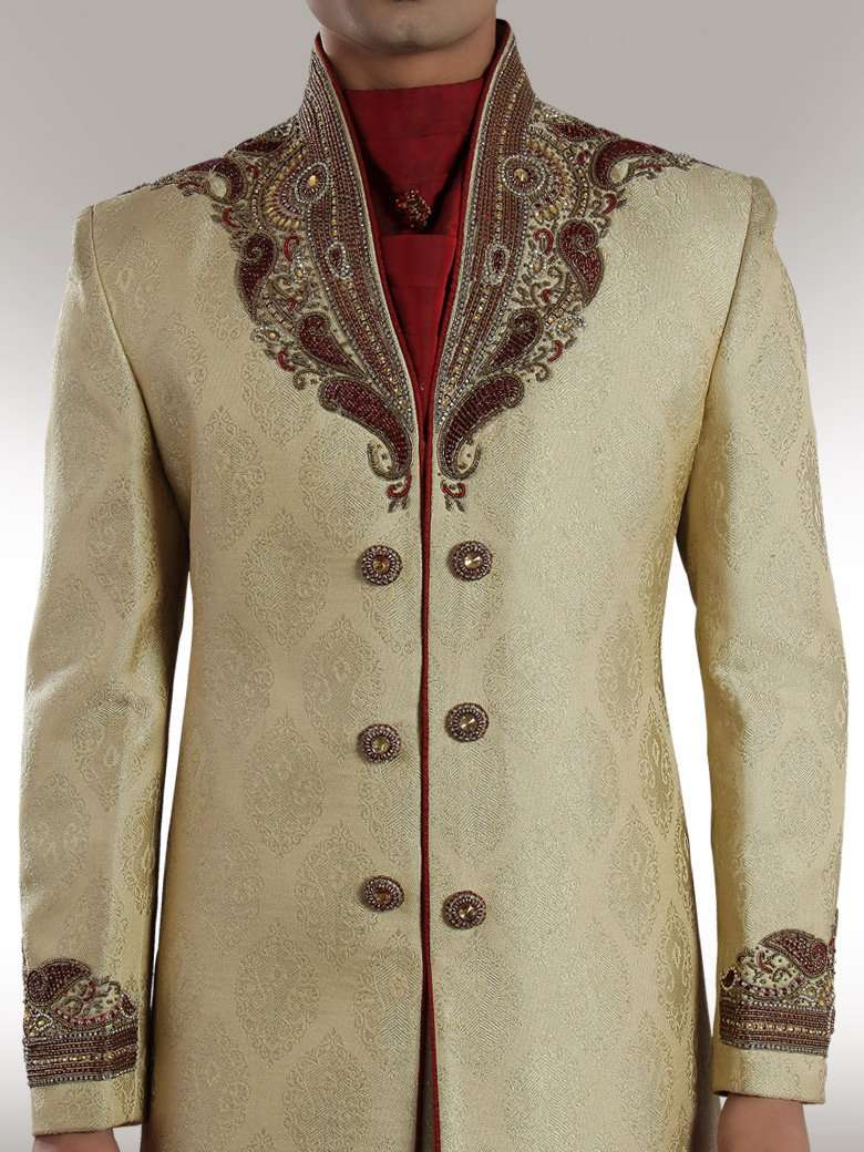 Decent Beige Sherwani