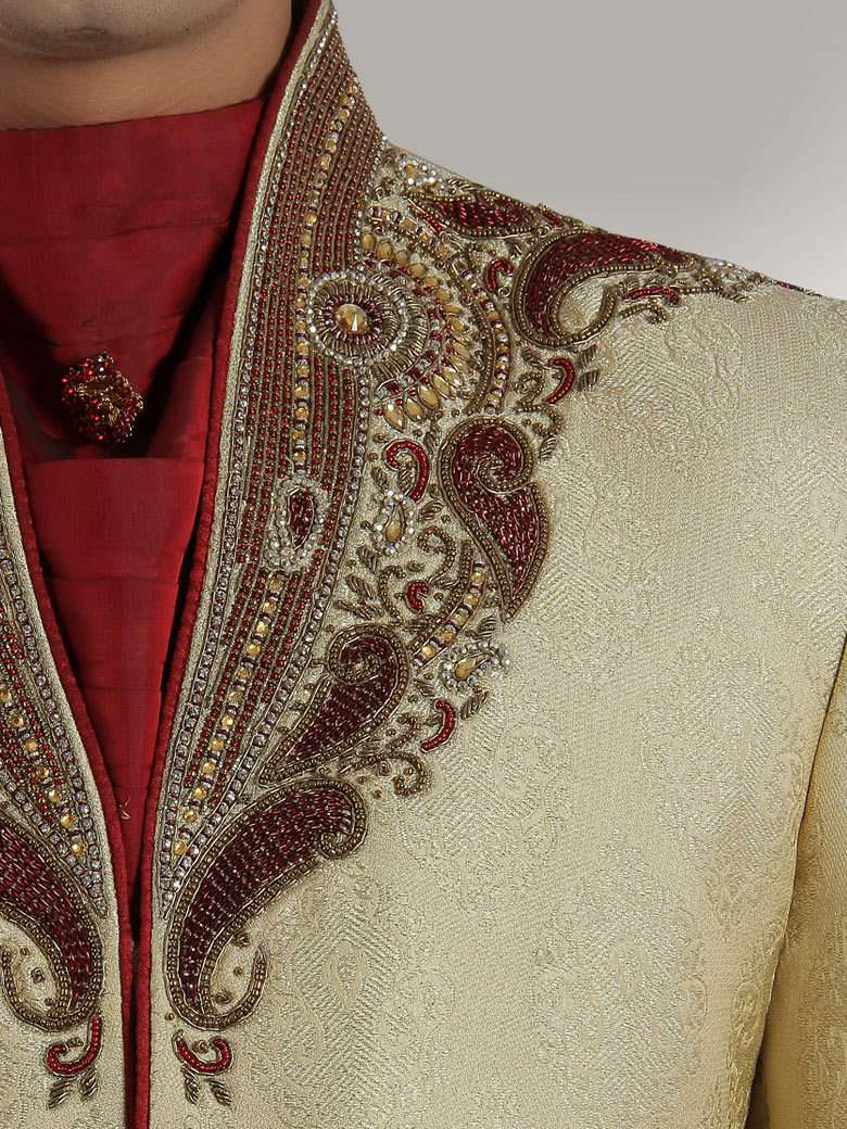 Decent Beige Sherwani