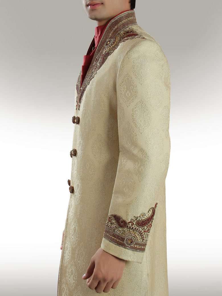 Decent Beige Sherwani