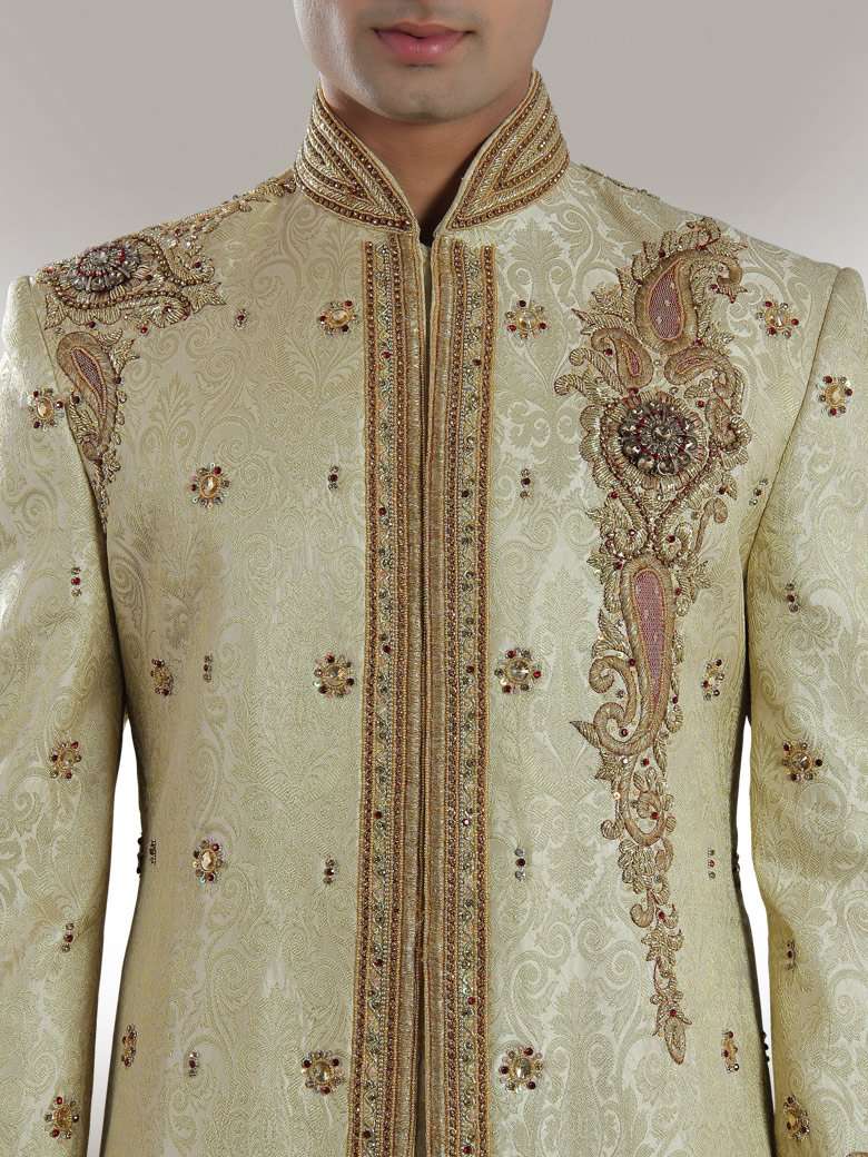 Elegant Look Cream Sherwani