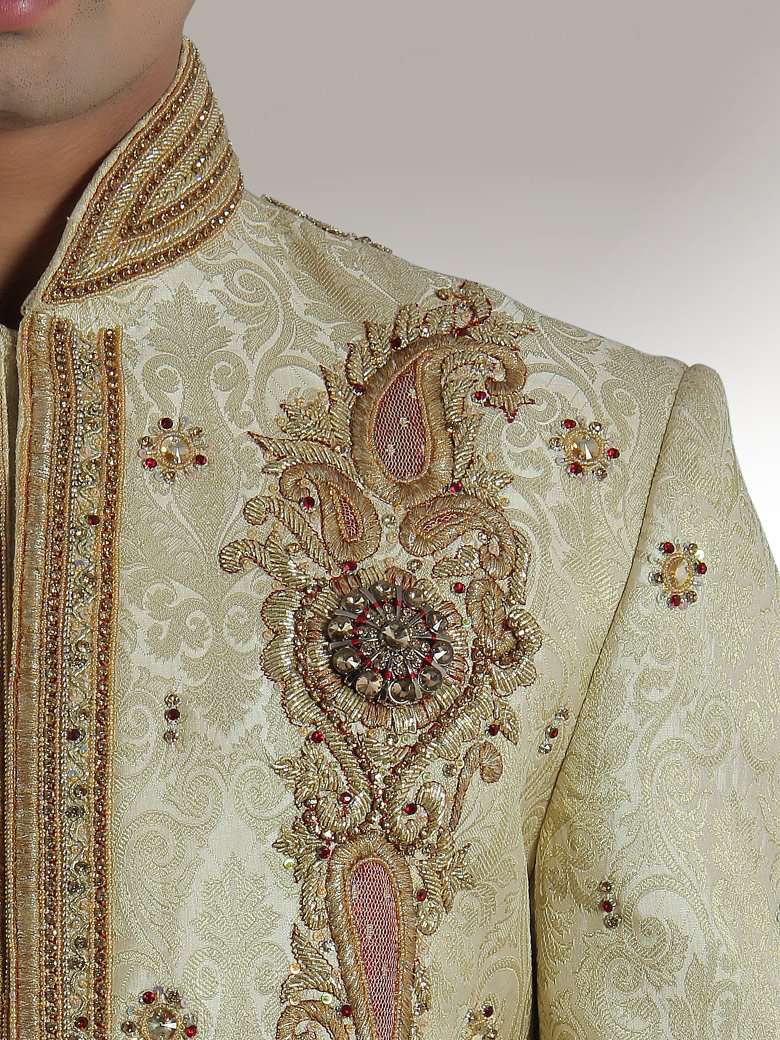 Elegant Look Cream Sherwani