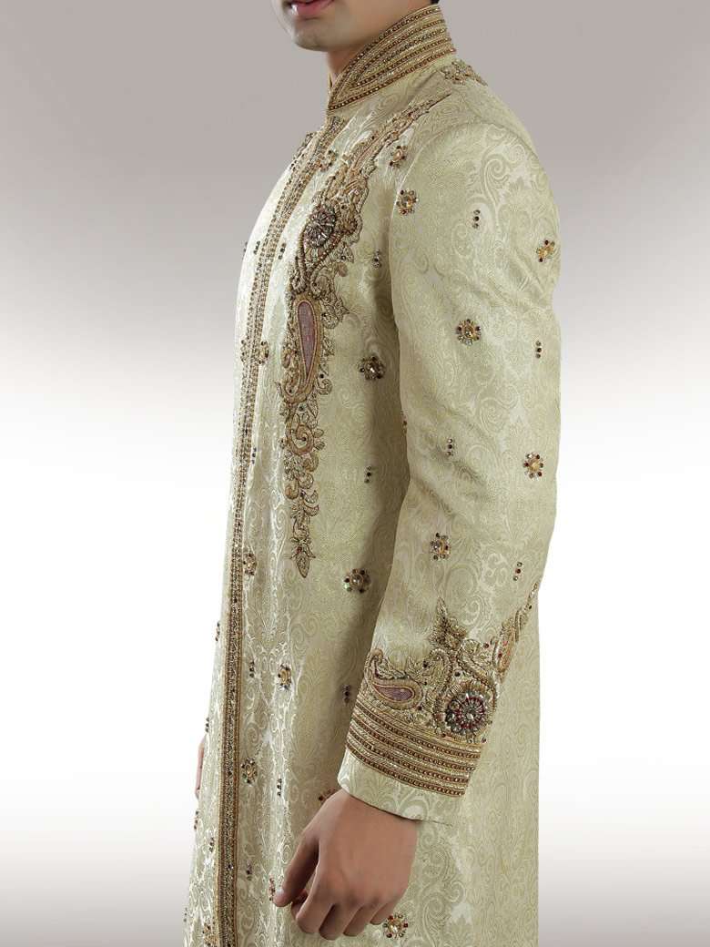 Elegant Look Cream Sherwani