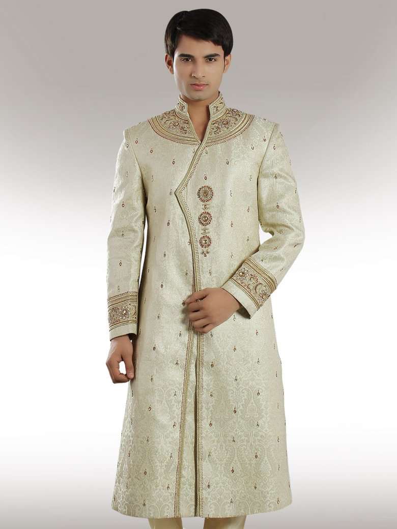 mens shawl sherwani
