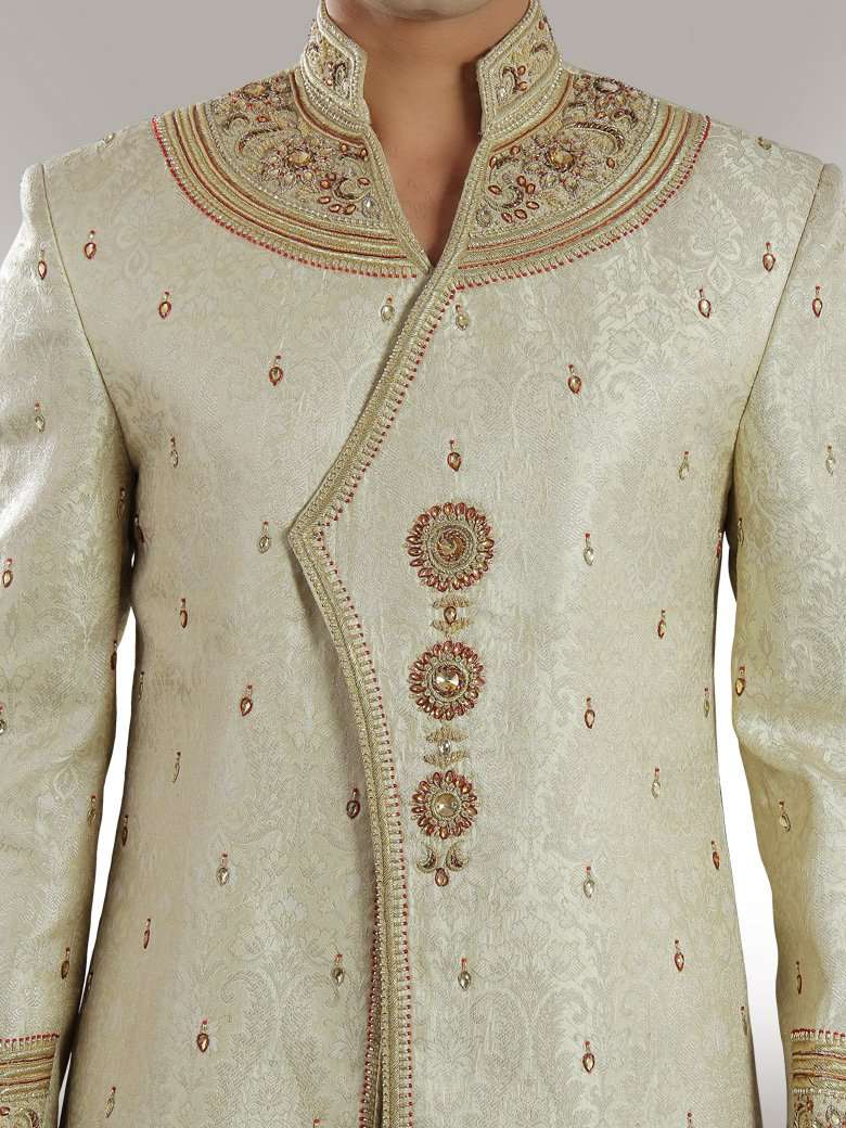 Designer Cream Sherwani