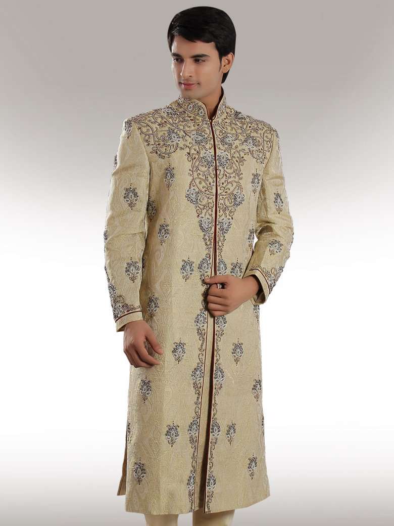 Magnificent Beige Danish Sherwani