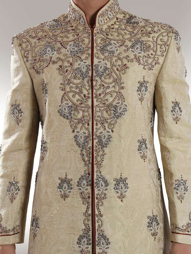 Magnificent Beige Danish Sherwani