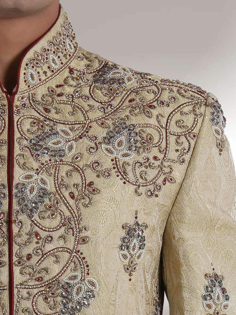 Magnificent Beige Danish Sherwani