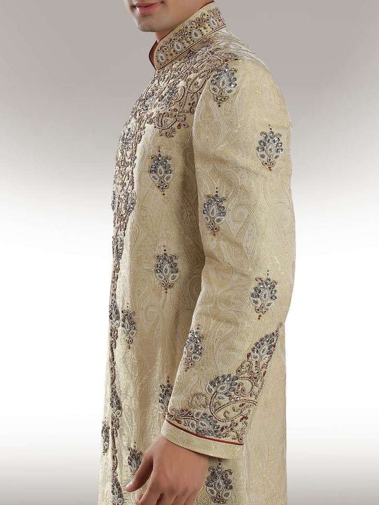 Magnificent Beige Danish Sherwani